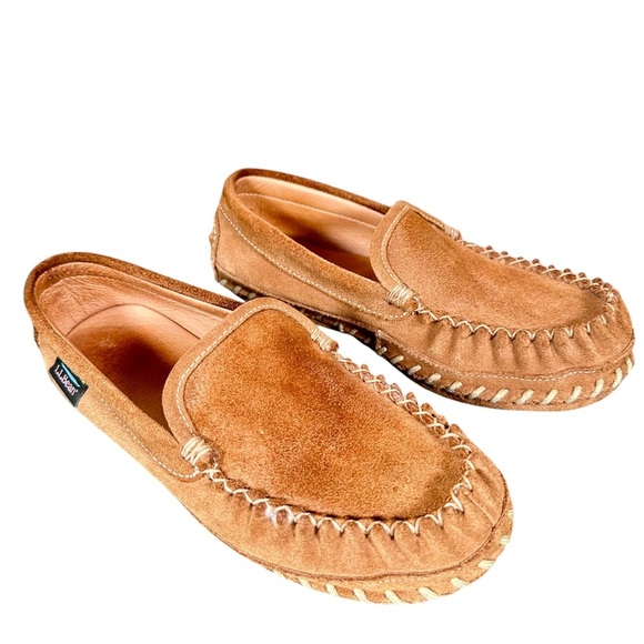 L.L.BEAN Vintage Wicked Good Suede Moccasin Slippers - Picture 3 of 8